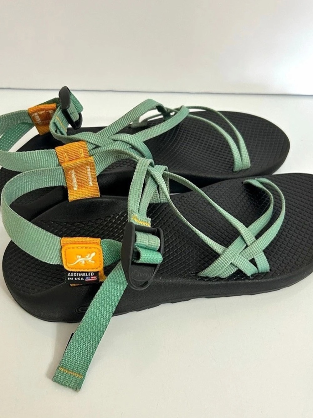 Chaco Z/Cloud X Strappy Sandals Black & Green